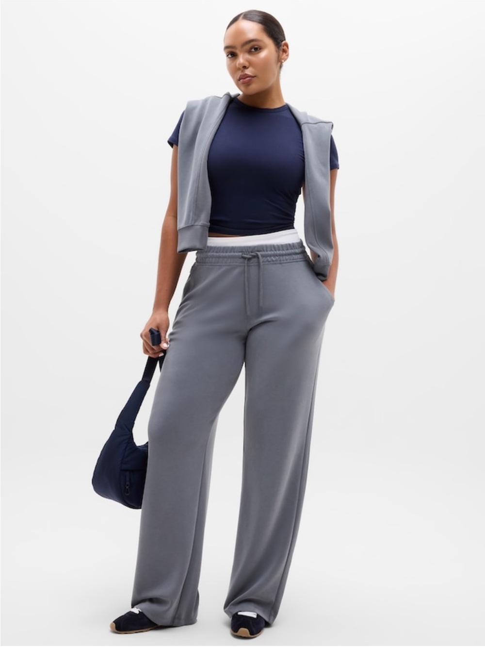 Athleta Seasoft Mid Rise Straight Pant | Slate  #472259